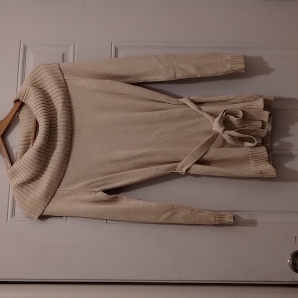 Off Shoulder Belted Sweater! - Picture 1 of 6